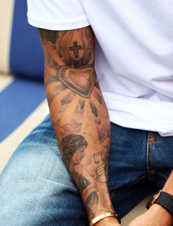 Latest Tattoos of Lewis Hamilton