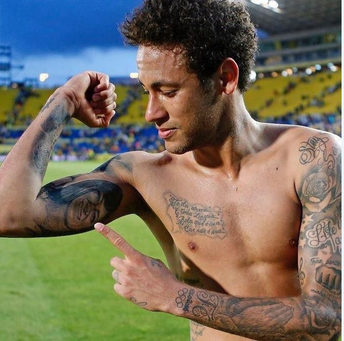 Neymar Mother tattoo